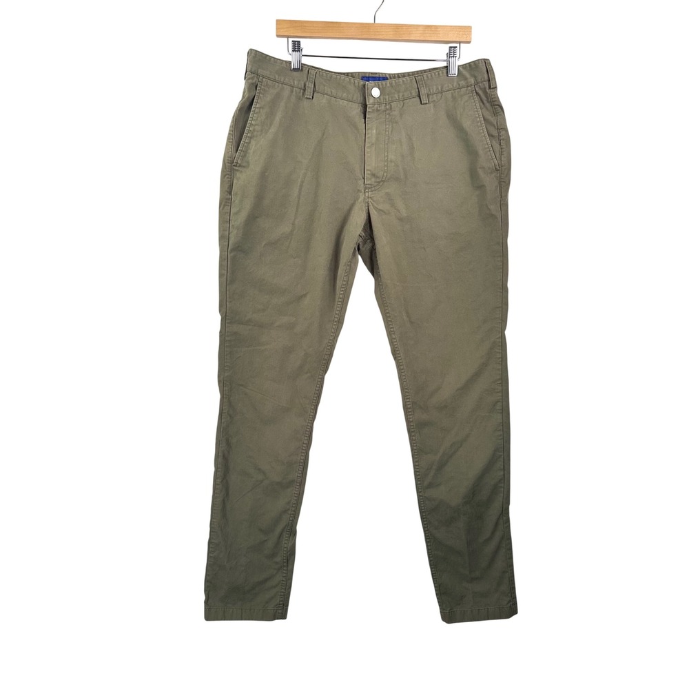 Spoke Chino Build B Pants sz 36‎ Olive Green Slim Fit Stretch preppy money work